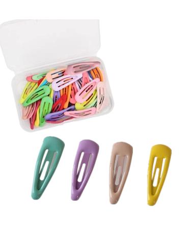 30 Pieces Candy Color Small Hair Clip Girls Baby Snap Hair Clip 3cm Metal Snap Hair Mini Clip Use for Girls Child