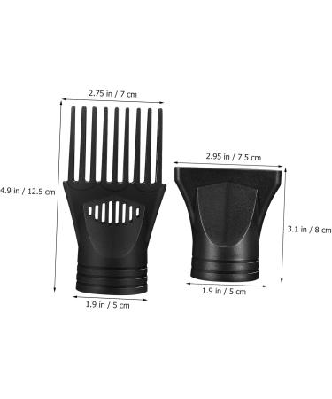 Mikinona 2 Pcs Hair Dryer Nozzle Comb Hair Dryer Accessories Hair Blower Nozzle Flat Headgear Plastic - Buy Online on SooperMarket.com