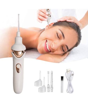 Ear wax removal kit ear cleaning kit with LED Lights earwax removal kit Soft safe ear wax removal tool ear candling candles for ear wax removal Earwax Remover Tool Adult and child ( Color : White