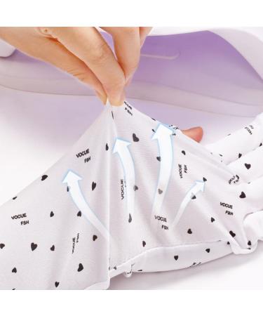 dsbdrki UPF 50+ Manicure Gloves Anti UV Shield Gloves for Gel Nail Lamp Nail Art Fingerless Glove for Manicure Dryer Long 11.5x40 cm - Buy Online on SooperMarket.com