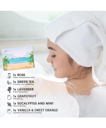 Essential Oil Aromatherapy Shower Steamers - 6 Tablets with Essential Oils - Buy Online on SooperMarket.com