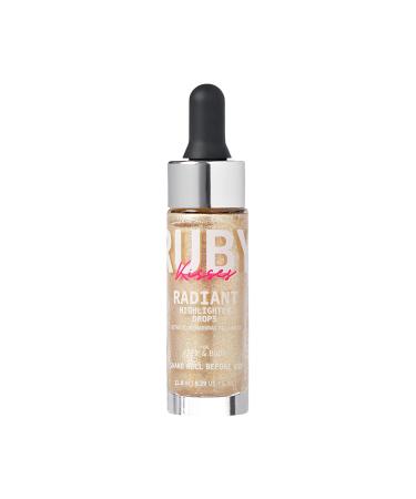 Ruby Kisses Radiant Drops Shimmer Liquid Highlighter Makeup Smooth Illuminator for Face Body Natural Glow Dewiness Glitter for Skin (CHAMPANGE) CHAMPANGE 0.39 Fl Oz (Pack of 1)