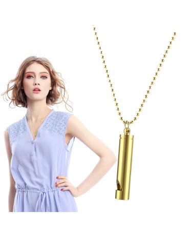 Quit Vaping Necklace | Stainless Steel Breathing Necklace to Quit Vaping Relaxing Stress Necklace Calm Stress for Breathing Exercise Meditation Sleep Aid Gold