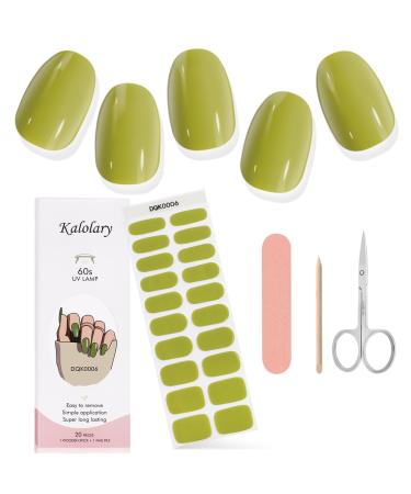 Kalolary Gel Nail Polish Strips Nail Gel Art Sticker Waterproof Full Nail Wraps Decal Sets with Scissors Nail File and Stick for Women Girls Nail Art Decor (UV/LED Lamp Required)-6