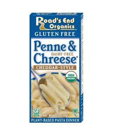 Road's End Organics Gluten Free Penne and Chreese, Cheddar, 6-Ounce Boxes (Pack of 12)
