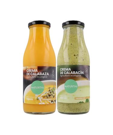 Organic pumpkin and zucchini cream pack 2 units of 500ml