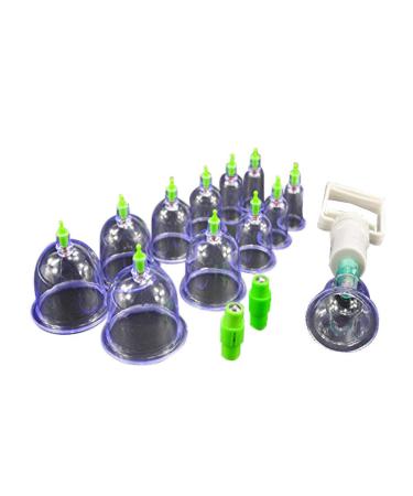 KLY -1 Set Chinese Great Medical Body Healthy Care 12 Cups Kit Cupping Therapy(ENGLISH MANUAL)