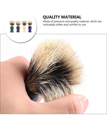 Buy Men's Back Razor Set - 4pcs Ultra-Soft Bristle Shave Brush & Handle - Perfect for Inner Shaving - Silver Spitz Roof Design - Buy Online on SooperMarket.com