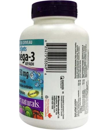 Webber Naturals Omega-3 Kids Softgel Capsules Natural Orange 120 Count (Pack of 1) - Buy Online on SooperMarket.com