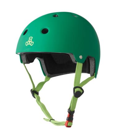Triple Eight Dual Certified Bike and Skateboard Helmet Kelly Green Matte X-Small/Small