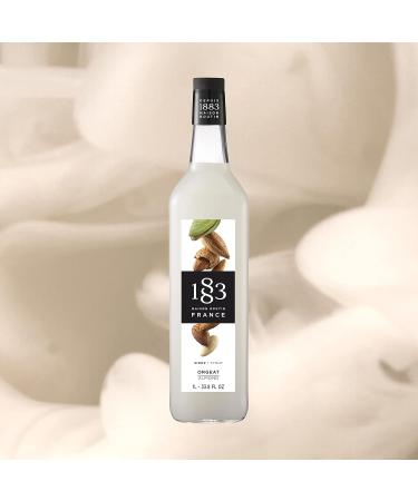 1883 Maison Routin Premium Almond Syrup - 1L Glass Bottle for Coffee, Lattes, Hot Chocolate, Cocktails, and Desserts - Buy Online on SooperMarket.com