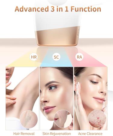 IPL Hair Removal Device | 9 Energy Levels, 3 Functions | Long-Lasting Smooth Skin | 999,900 Light Pulses | White - Buy Online on SooperMarket.com