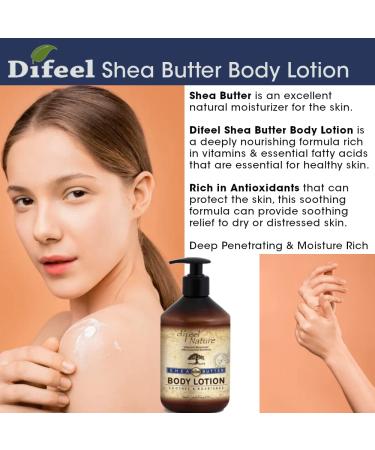 Difeel Nature Shea Butter Moisturizing Body & Hand Lotion 16.9 oz (2-PACK) - Buy Online on SooperMarket.com