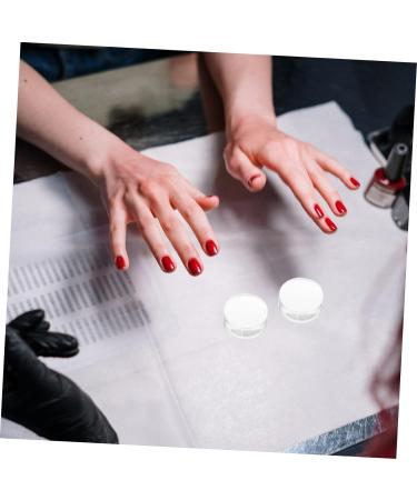 Ipetboom French Tip Nail Tool 6pcs Nail Art Silicone Stamp Silica Gel Cosmetic Transfer Seal Manicure Tools 2.50X2.50X1.30CM Transparent 1 - Buy Online on SooperMarket.com