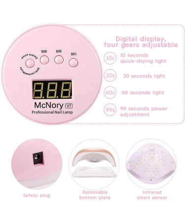 Buy McNory 168W UV LED Nail Dryer - Fast Drying Gel Nail Lamp with Timer & LCD Display for Professional Use - Buy Online on SooperMarket.com