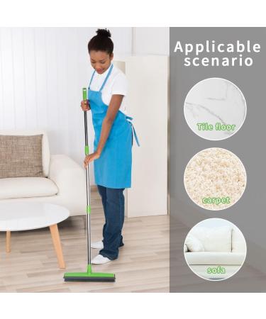 Long Handle Rubber Broom Set for Pet Hair Removal and Cleaning Indoor & Outdoor Spaces - Buy Online on SooperMarket.com