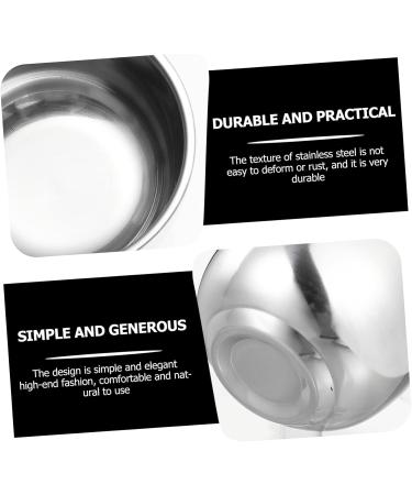 Angoily 6-Pack Stainless Steel Shaving Soak Soap Mixing Bowl - Perfect Gift for Men s Razor Shaving Foam - Durable Ceramic Shell - 7.4x7.4cm - Buy Online on SooperMarket.com