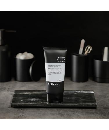 Anthony Charcoal Face Wash for Men - Detox Energize & Rejuvenate | Sulfate & Paraben-Free with Coffea Arabica & Marine Extracts | 6 Fl Oz - International Shipping Available - Buy Online on SooperMarket.com