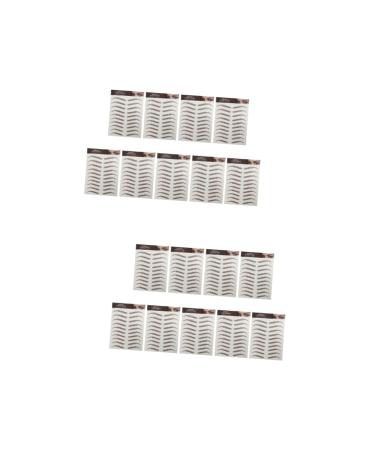 Baluue 18 Sheets Waterproof Eyebrow Stickers Fake Eyebrow Stickers Eyebrow Makeup Sticker Artificial Brown
