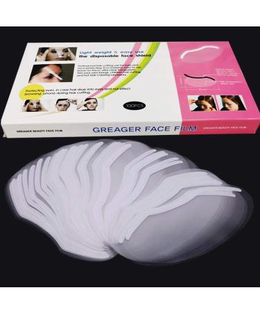 LWBTOSEE Clear Disposable Face Shield  for Shower Haircut Hairspray and Eyelash Extensions Eye Eyebrow Eyelid Surgery Aftercare (100 PCS)