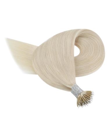 Youngsee Nano Ring Hair Extensions - 45cm Platinum Blonde Real Hair 50g Premium Quality #60A - Buy Online on SooperMarket.com