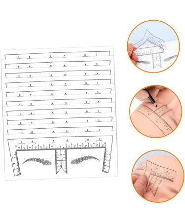 Hemoton 10pcs Tools Stickers Eyebrow Line for Measurement Makeup Eyebrow Mapper Positioning Ruler Disposable - Buy Online on SooperMarket.com