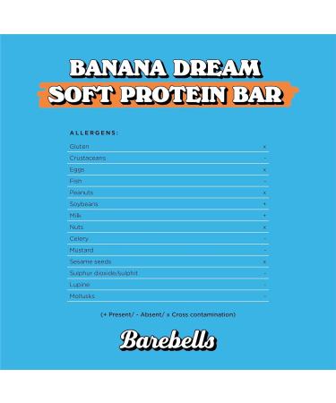 Barebells Protein Bars | 16g protein low carb chocolate bars | after workout low calorie snacks 12 x 55g (Soft Bars Banana Dream) - Buy Online on SooperMarket.com