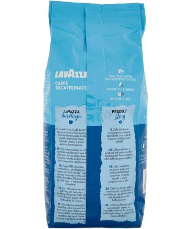 Lavazza Caff Decaffeinato Coffee Beans Ideal for Espresso or Superautomatic Coffee Machines Aromatic Notes of Dried Fruits Arabica and Robusta Intensity 3/10 Medium Roasting 500g (Pack of 2) - Buy Online on SooperMarket.com
