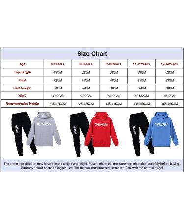 Amropi Boys 2-Piece Tracksuit Set | Pullover Hoodie and Jogging Pants | Ages 2-17 | Red Black | Size 9-10 Years - Buy Online on SooperMarket.com
