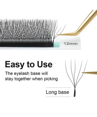 NAGARAKU 5D Volume Premade Eyelash Extensions 8-15mm Mix - D Curl 0.07mm | Faux Mink Matte Black Clusters | Easy Fanning YY Lashes - Buy Online on SooperMarket.com