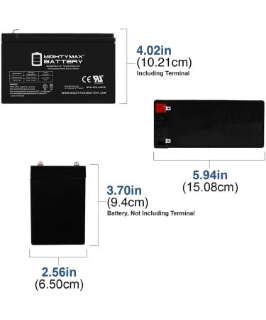 Mighty Max 12V 8Ah UPS Backup Battery - Replaces CSB GP1270F2 GP 1270 F2 | International Shipping Available - Buy Online on SooperMarket.com