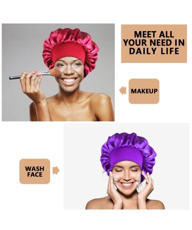 6PCS Satin Bonnets for Black Women  Large Braids Bonnet Wide Band Hair Bonnets  A #6pcs-a - Buy Online on SooperMarket.com
