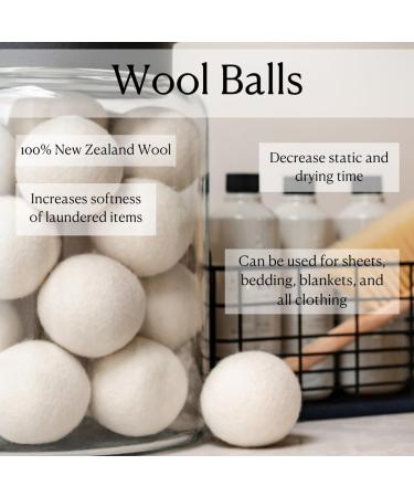 Lavant Collective Wool Dryer Balls - Set of 3 | Premium Reusable Natural Fabric Softener | Reduces Wrinkles & Drying Time | Gentle on Clothes & Skin - Buy Online on SooperMarket.com