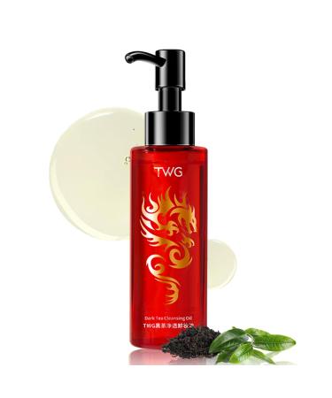Dark Tea Cleansing Oil For Face Deep Cleansing Oil Oil Cleanser Korean For Daily Makeup Removal Oil Face Cleanser To Shrink Pores Cleansing Waterproof Foundation Mascara & Blush - 120ml
