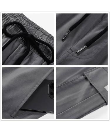 Elegancity Men's Cargo Pants | Casual Jogger Work Trousers with Drawstring | Regular Fit Sweatpants Sports Bottoms | Pockets (Size 38-46) - Gray - Buy Online on SooperMarket.com