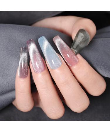 MIZHSE 10ml Universal Cat Eye Gel Nail Polish Silver Soak Off UV/LED Gel Smoothie Wide Nail Polish Gel Magnetic Gel Nail Polish with Magnet BSKMY005 - Buy Online on SooperMarket.com
