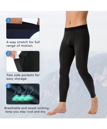 CARGFM Men's Compression Pants - White Active Running Tights with Pocket | Medium - Buy Online on SooperMarket.com