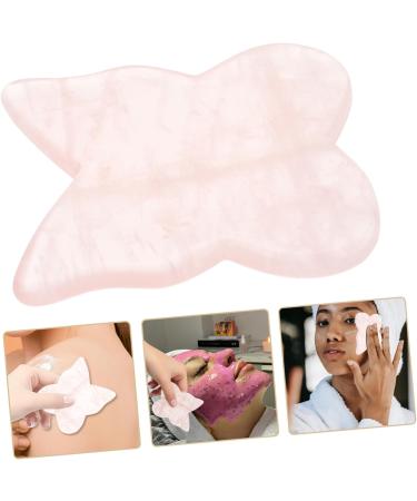 Buy Beavorty Rose Quartz Gua Sha Butterfly Board - Facial Massage Tool for Skin Care & Spa | Pink Crystal 8.5x7cm - Buy Online on SooperMarket.com
