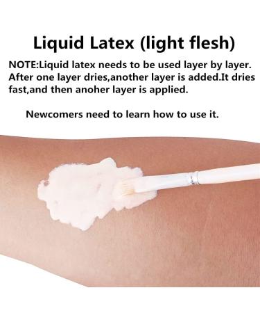 Go Ho Liquid Latex SFX Makeup (1 oz) - Halloween Special Effects for Scar, Cut, Wound, Zombie, Monster - Light Flesh - Buy Online on SooperMarket.com