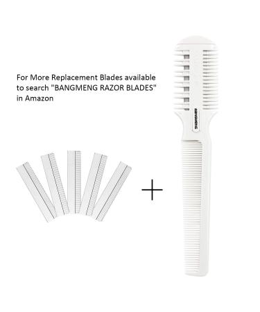 BANGMENG Hair Cutter Comb Shaper Razor for Thin & Thick Hair Styling + 5 Extra Blades - Buy Online on SooperMarket.com