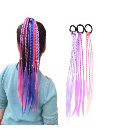 Liwein 16Pcs Colorful Hair Extensions | Vibrant Gradient Strands for Kids & Women | Perfect Braided Hair Accessories - Buy Online on SooperMarket.com