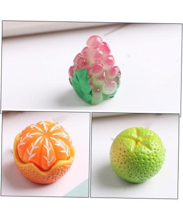CORHAD 24pcs Artificial Fruit Doll Fruits Lemon Slice Model Fruits Cake Topper Realistic Grape Props Lifelike Grape Props Hairclips Photo Frames Ornaments Material Phone Case Resin Child - Buy Online on SooperMarket.com