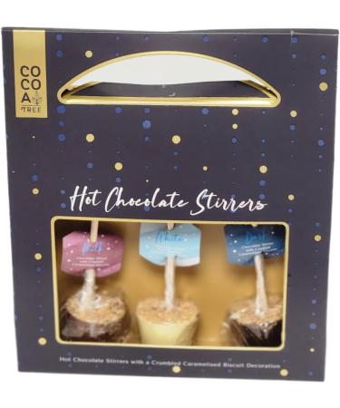 Hot Chocolate Stirrers Milk Chocolate Stirrer White Dark Chocolate With Caramelised Biscuit Crumb Xmas Gift Pack - Buy Online on SooperMarket.com