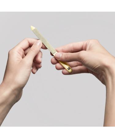 Premium Gold Twin Nail File - Double-Sided Stainless Steel for Fingers & Toenails | 130 mm Nail Care Tool - Buy Online on SooperMarket.com