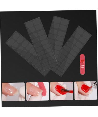 PLAFOPE 10 Sheets Nail Stickers Clear Fingernail Polish Nail Wraps Australia Transparent Nail Strips Gloss Nail Strip Naill Transfer Decals Pedicure Stickers Gel Cuticle Double Sided Tape - Buy Online on SooperMarket.com