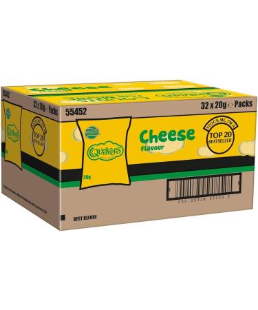 Walkers Quavers Cheese Snacks Crisps 32x20g (Wholesale Box) - Buy Online on SooperMarket.com