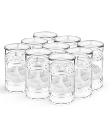 9 PCS 1.7oz/50ml Round Deodorant Containers Empty Plastic Deodorant Tubes Holder Reusable Clear Twist Up Filling Stick Container Lotion Stick for Healing Homemade Balm Chapsticks Bottom-Filling