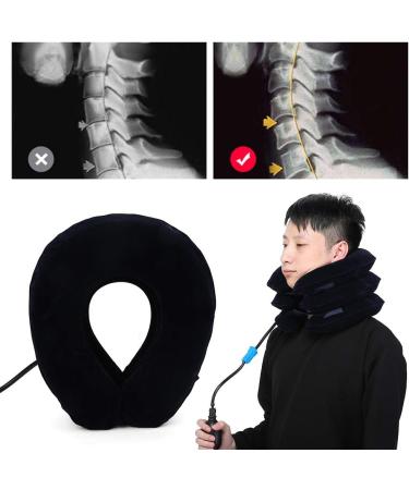 KUIKUI Portable Neck Traction Device Relieve Neck Pain and Fatigue with Ergonomic Design Inflatable Pillow Collar and Adjustable Pressure - Buy Online on SooperMarket.com