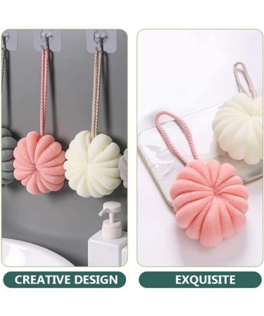 OSALADI 4pcs Pumpkin Bath Flowers - Exfoliating Shower Pouf Loofah & Bath Sponge for Toddlers - Portable Bath Ball & Body Scrubber - Buy Online on SooperMarket.com