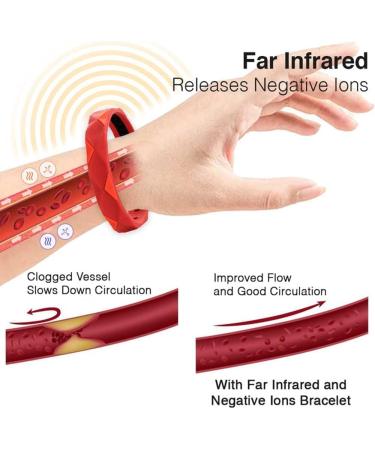 RedUp Far Infrared Negative Ions Wristband Infrared Negative Ions Wristband Lymph Drainage Magnetic Bracelet for Men Women Blue - Buy Online on SooperMarket.com